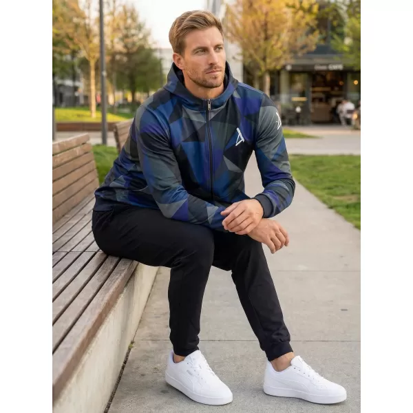  Мъжки първокласен суичър с цип ALTISPORT VOJ/ALM007MI02 ТЪМНО СИНЬО 