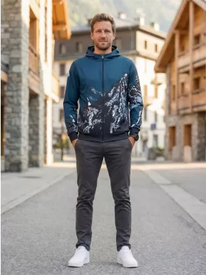 Мъжки суичър на Zip Premium ALTISPORT VOJ/ALM059MI02 ВМС