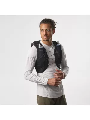 Мъжка раница SALOMON ACTIVE SKIN 12 SET LC2177400 ЧЕРЕН/МЕТАЛ