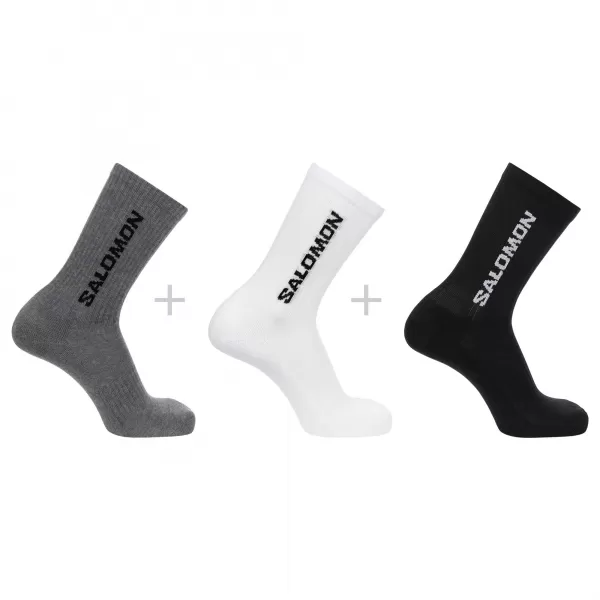  Чорапи SALOMON EVERYDAY CREW 3-PACK LC2086200 ЧЕРЕН/БЯЛ/МЕДЕНО СИВ МЕЛАНЖ 