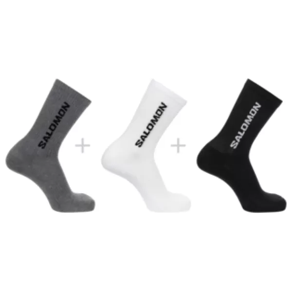  Чорапи SALOMON EVERYDAY CREW 3-PACK LC2086200 ЧЕРЕН/БЯЛ/МЕДЕНО СИВ МЕЛАНЖ 