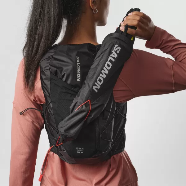 Дамска раница SALOMON ACTIVE SKIN 12 WOMEN SET LC2178600 ЧЕРЕН/МЕТАЛ 