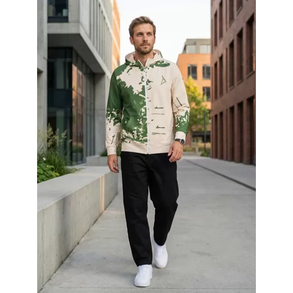  Мъжки първокласен суичър с цип ALTISPORT VOJ/ALM057MI02 ЗЕЛЕНО 