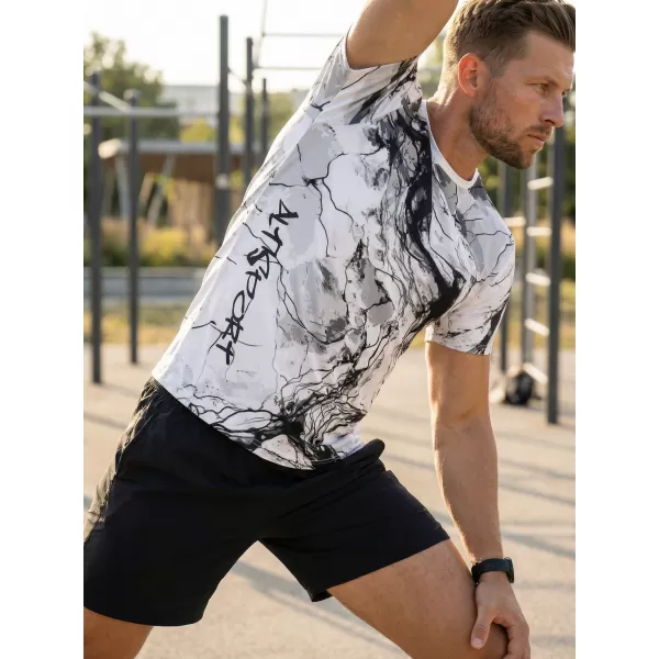  Мъжки функционални t -риза премия ALTISPORT VOJ/ALM071TR01 БЯЛ -И -BLACK 