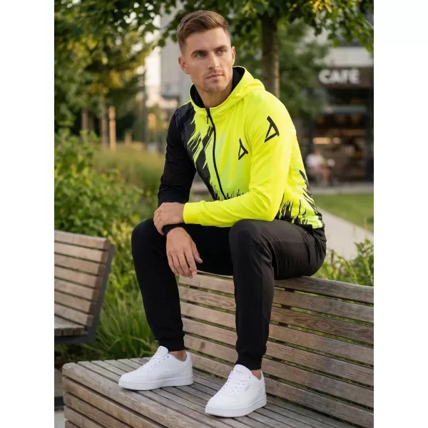  Мъжки суичър на Zip Premium ALTISPORT VOJ/ALM006MI02 ЧЕРНО -ЙОУЛО 