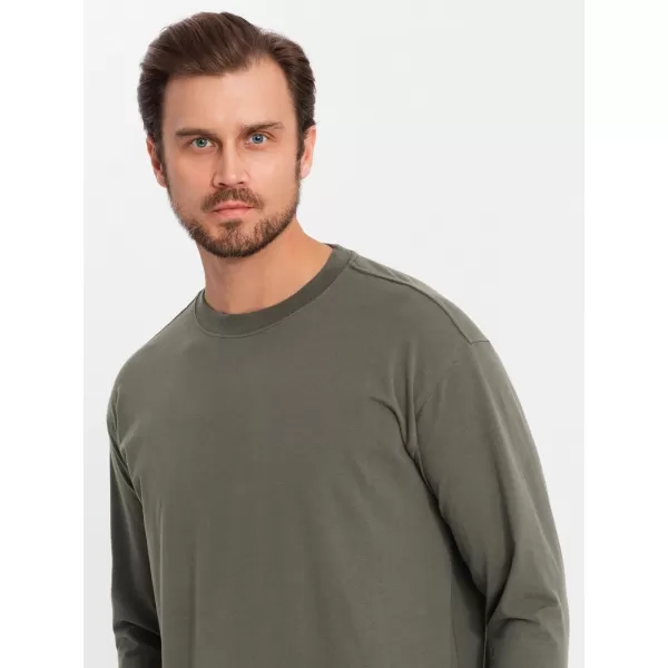  Риза OMBRE OM-LSBC-0129 СИВО-ЗЕЛЕН 