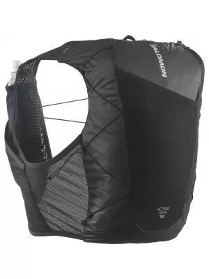 Мъжка раница SALOMON ACTIVE SKIN 12 SET LC2177400 ЧЕРЕН/МЕТАЛ
