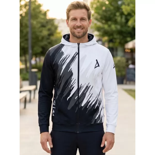  Мъжки суичър на Zip Premium ALTISPORT VOJ/ALM006MI02 ЧЕРНО И БЯЛО 