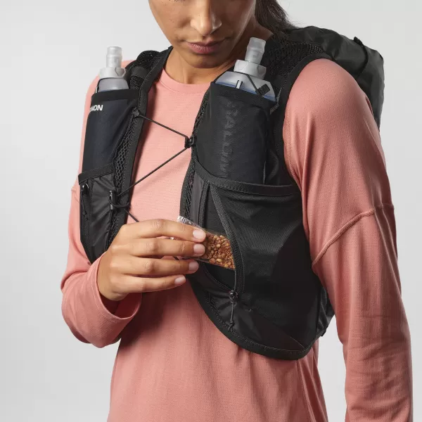  Дамска раница SALOMON ACTIVE SKIN 12 WOMEN SET LC2178600 ЧЕРЕН/МЕТАЛ 