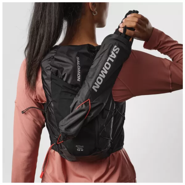 Дамска раница SALOMON ACTIVE SKIN 12 WOMEN SET LC2178600 ЧЕРЕН/МЕТАЛ 