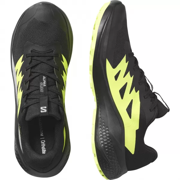  Мъжки обувки SALOMON ALPHAGLIDE GTX L47802000 ЧЕРНО/СПЛАВ/ОСТРО ЗЕЛЕНО 