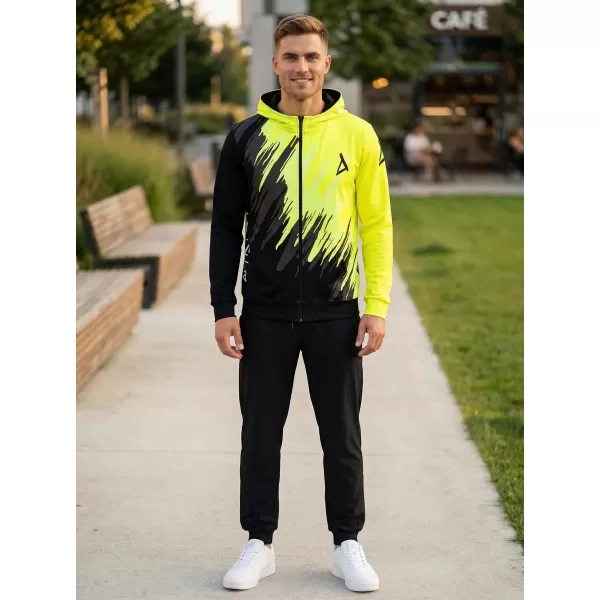  Мъжки суичър на Zip Premium ALTISPORT VOJ/ALM006MI02 ЧЕРНО -ЙОУЛО 
