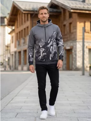 Мъжки суичър на Zip Premium ALTISPORT VOJ/ALM059MI02 СИВО
