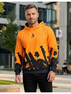 Мъжки премиум суичър ALTISPORT VOJ/ALM069MI01 ЖЪЛТО И ЧЕРНО