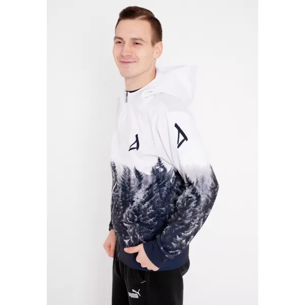  Мъжки суичър на Zip Premium ALTISPORT VOJ/ALM058MI02 БЯЛ -РЕЙС 