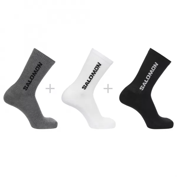  Чорапи SALOMON EVERYDAY CREW 3-PACK LC2086200 ЧЕРЕН/БЯЛ/МЕДЕНО СИВ МЕЛАНЖ 