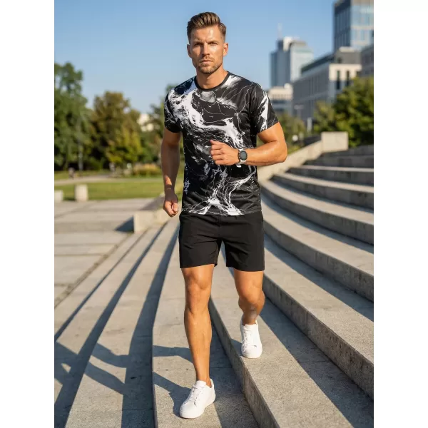  Мъжки функционални t -риза премия ALTISPORT VOJ/ALM071TR01 ЧЕРНО И БЯЛО 