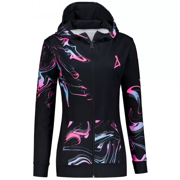  Женска суитчър на Zip Premium ALTISPORT VOJ/ALW064MI02 ЧЕРНО -ПИНК 