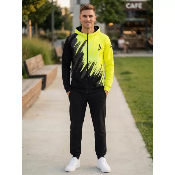  Мъжки суичър на Zip Premium ALTISPORT VOJ/ALM006MI02 ЧЕРНО -ЙОУЛО 