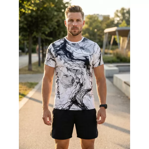  Мъжки функционални t -риза премия ALTISPORT VOJ/ALM071TR01 БЯЛ -И -BLACK 