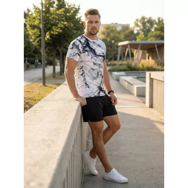  Мъжки функционални t -риза премия ALTISPORT VOJ/ALM071TR01 БЯЛ -И -BLACK 