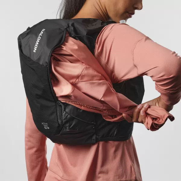  Дамска раница SALOMON ACTIVE SKIN 12 WOMEN SET LC2178600 ЧЕРЕН/МЕТАЛ 