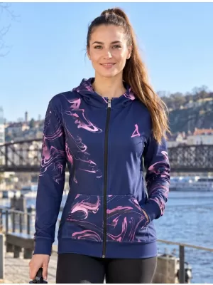 Женска суитчър на Zip Premium ALTISPORT VOJ/ALW064MI02 СИНЬО -ПИНК