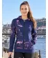 Женска суитчър на Zip Premium ALTISPORT VOJ/ALW064MI02 СИНЬО -ПИНК