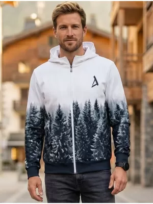 Мъжки суичър на Zip Premium ALTISPORT VOJ/ALM058MI02 БЯЛ -РЕЙС