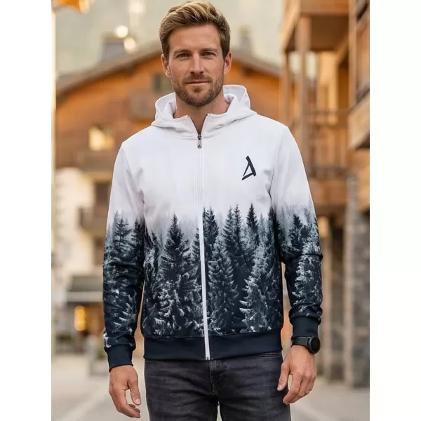  Мъжки суичър на Zip Premium ALTISPORT VOJ/ALM058MI02 БЯЛ -РЕЙС 