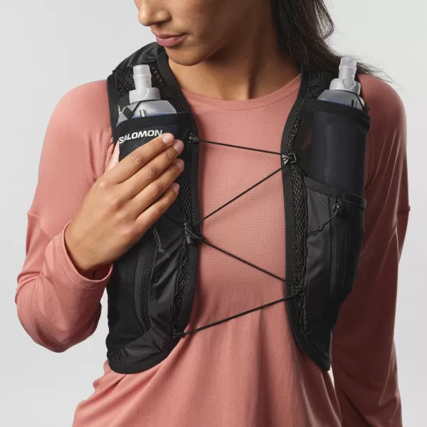 Дамска раница SALOMON ACTIVE SKIN 12 WOMEN SET LC2178600 ЧЕРЕН/МЕТАЛ 