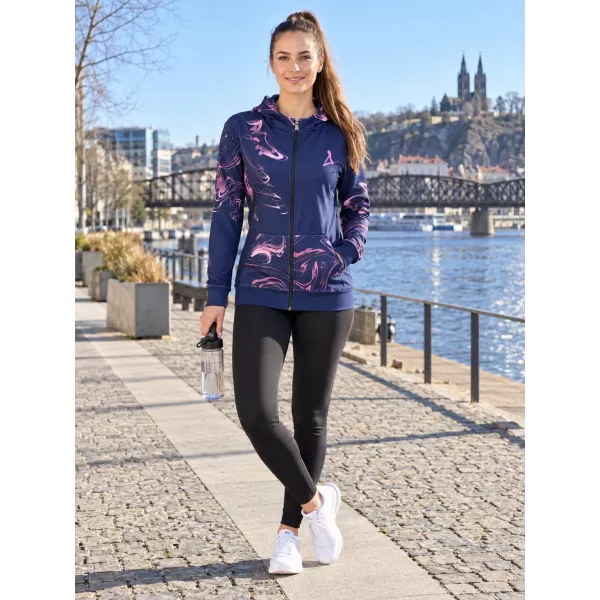  Женска суитчър на Zip Premium ALTISPORT VOJ/ALW064MI02 СИНЬО -ПИНК 