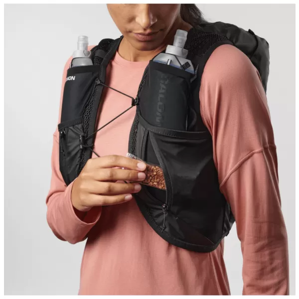  Дамска раница SALOMON ACTIVE SKIN 12 WOMEN SET LC2178600 ЧЕРЕН/МЕТАЛ 