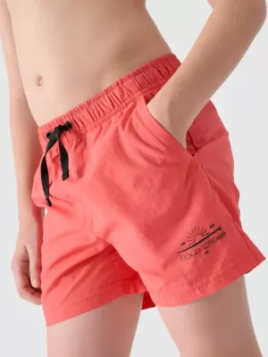 Детски шорти 4F JWSS25UBDSM117 КОРАЛ