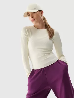 Дамска тениска 4F WSS25TFLOF403 МРЪСНО БЯЛО