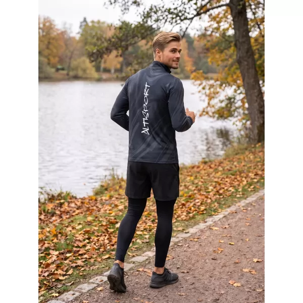  Мъжки спортен суичър премиум плюс ALTISPORT VOJ/ALM072MI04 ЧЕРЕН 