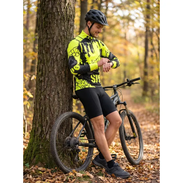  Мъжки спортен суичър премиум плюс ALTISPORT VOJ/ALM076MI04 ФЛУОРО-ЖЪЛТО 