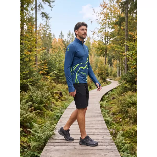  Мъжки спортен суичър премиум плюс ALTISPORT VOJ/ALM073MI04 МОРСКО-ФЛУО ЖЪЛТО 