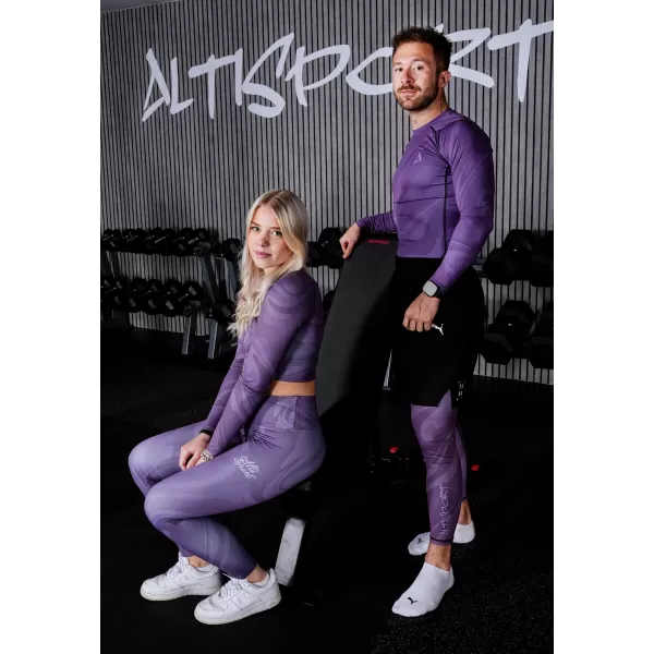  Мъжки дълъг премиум спортен клин ALTISPORT VOJ/ALM072LEG01 ЛИЛАВО 