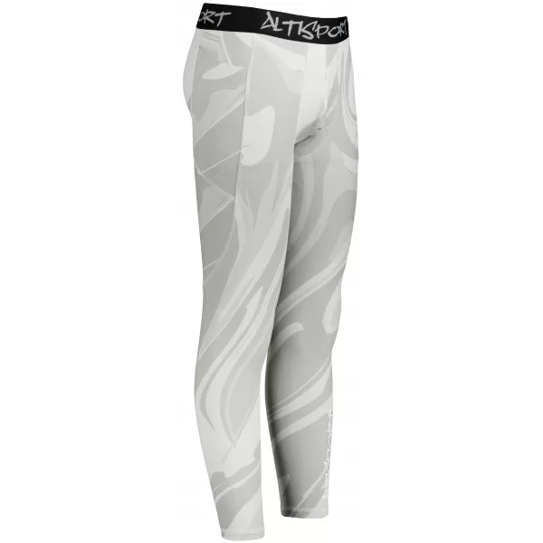  Мъжки дълъг премиум спортен клин ALTISPORT VOJ/ALM072LEG01 СИВО 