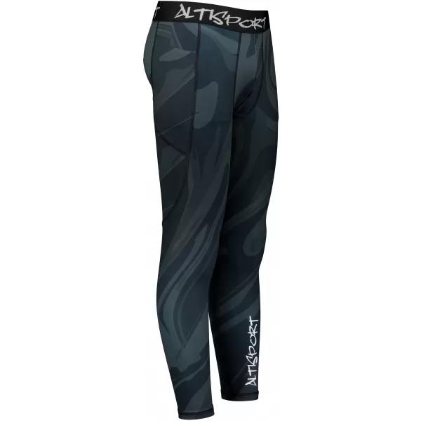  Мъжки дълъг премиум спортен клин ALTISPORT VOJ/ALM072LEG01 ЧЕРЕН 