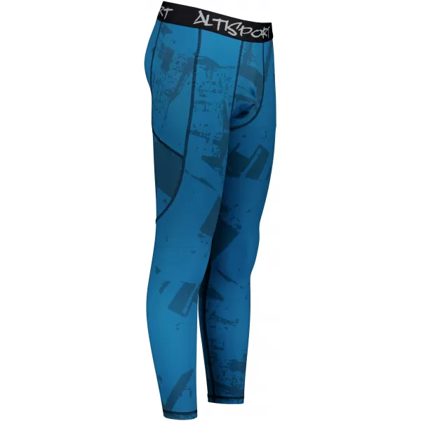  Мъжки дълъг премиум спортен клин ALTISPORT VOJ/ALM079LEG01 СИНЬО 