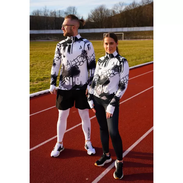  Дамски спортен суичър премиум плюс ALTISPORT VOJ/ALW076MI04 БЯЛО/ЧЕРНО 