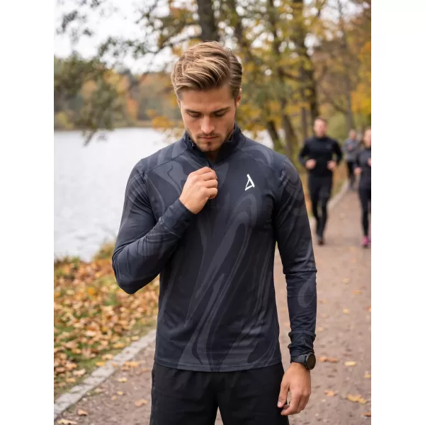  Мъжки спортен суичър премиум плюс ALTISPORT VOJ/ALM072MI04 ЧЕРЕН 