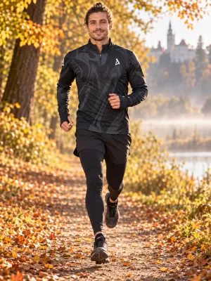 Мъжки спортен суичър премиум плюс ALTISPORT VOJ/ALM072MI04 ЧЕРЕН