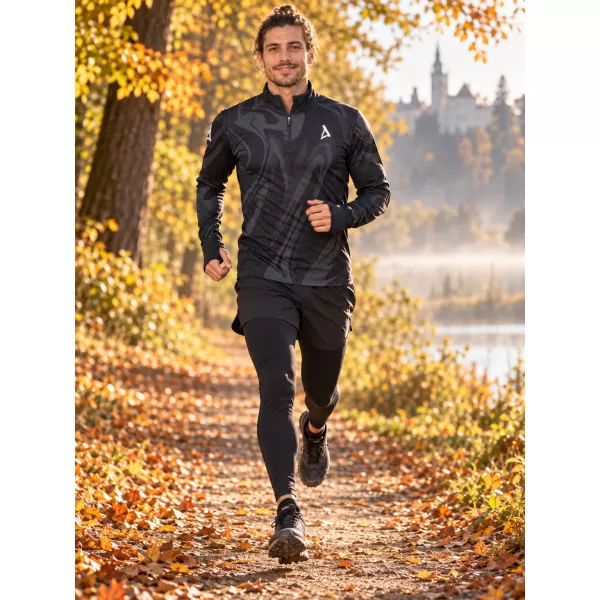  Мъжки спортен суичър премиум плюс ALTISPORT VOJ/ALM072MI04 ЧЕРЕН 