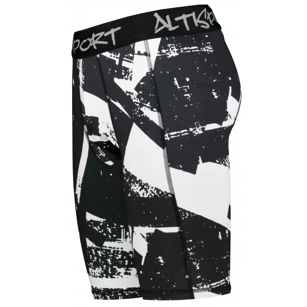  Мъжки спортен клин над коляното premium ALTISPORT VOJ/ALM079LEG02 ЧЕРНО И БЯЛО 