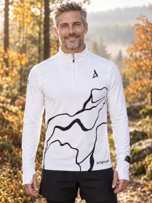 Мъжки спортен суичър премиум плюс ALTISPORT VOJ/ALM073MI04 БЯЛО
