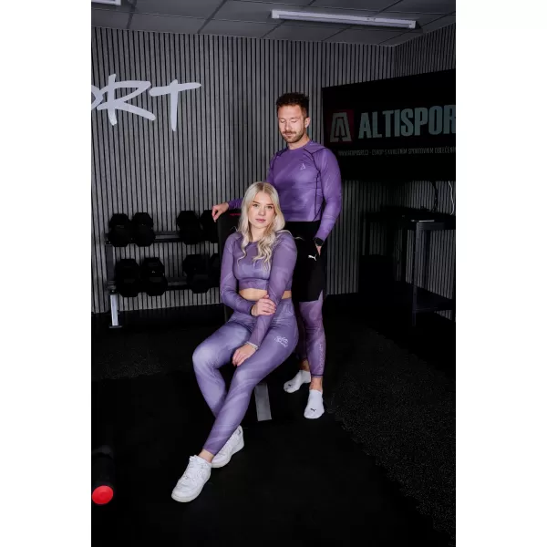  Мъжки дълъг премиум спортен клин ALTISPORT VOJ/ALM072LEG01 ЛИЛАВО 