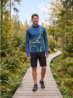 Мъжки спортен суичър премиум плюс ALTISPORT VOJ/ALM073MI04 МОРСКО-ФЛУО ЖЪЛТО